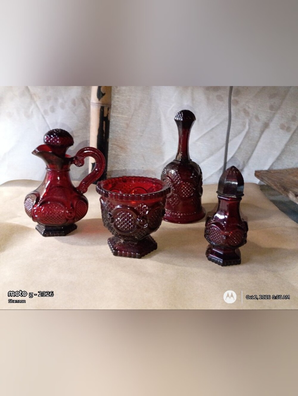 Avon Cape Cod  Glass Decorative Home Accent Set